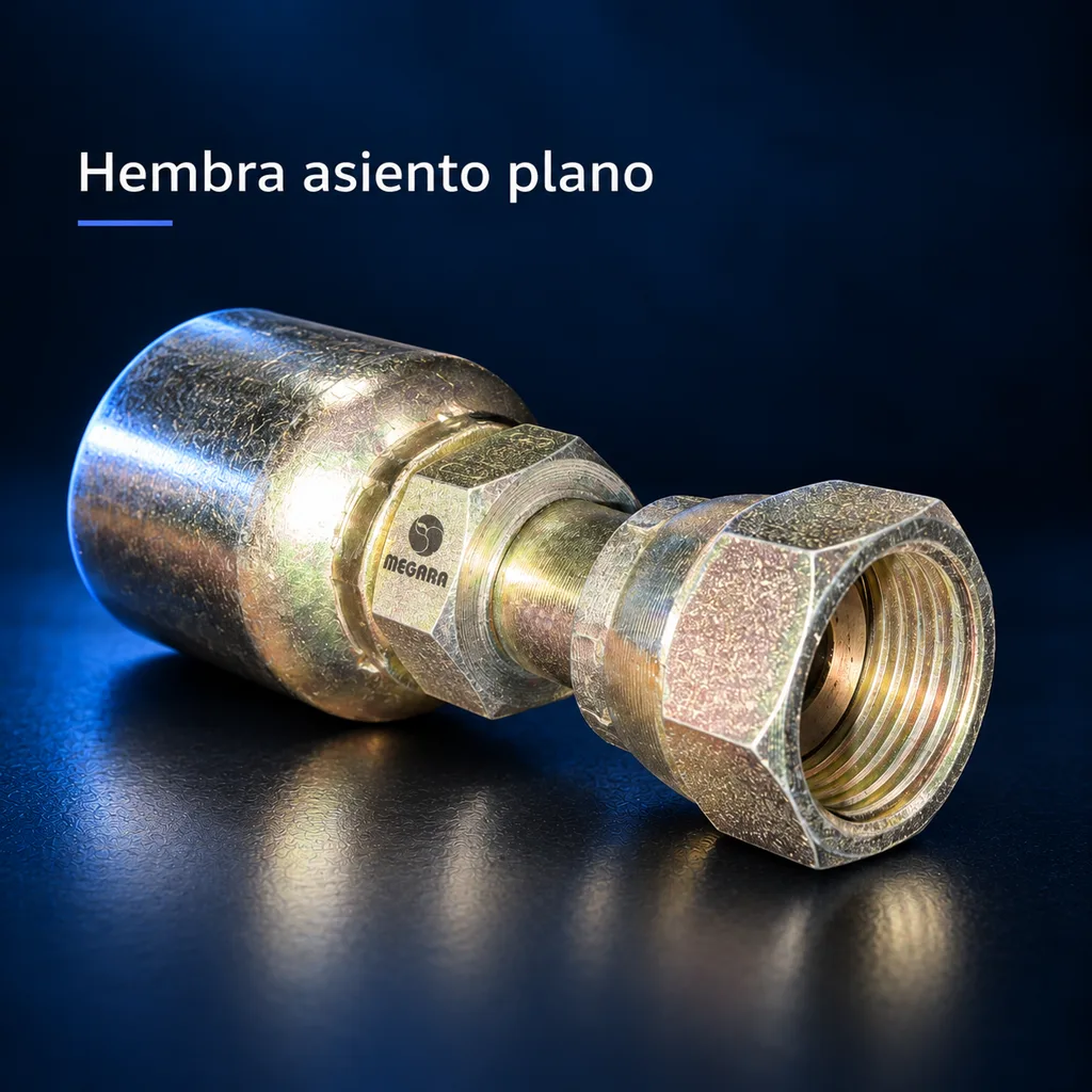 Hembra Asiento Plano 1/2" x 5/8" R12