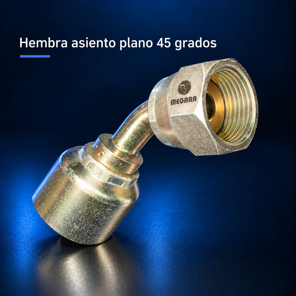 Hembra Asiento Plano 45 Grados R12