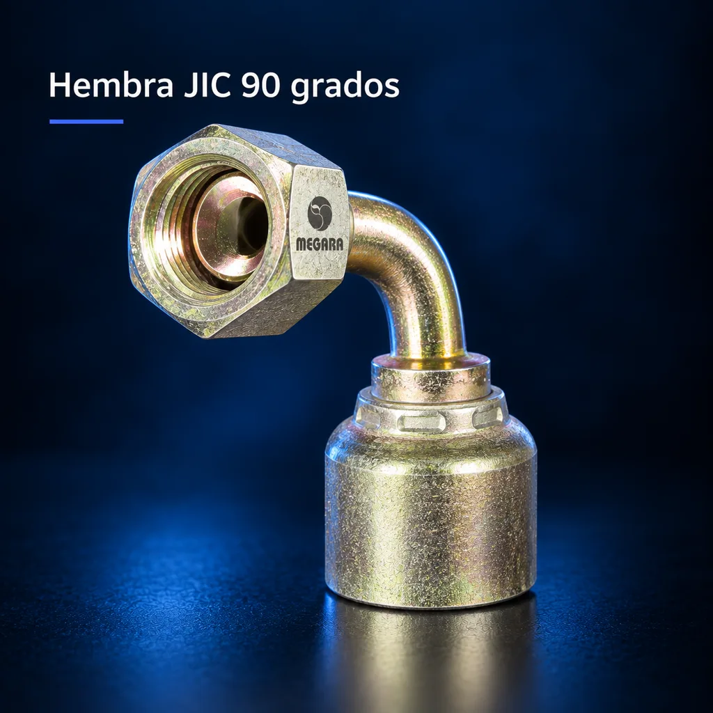 Hembra JIC 90 Grados 3/8" x 3/8" R12