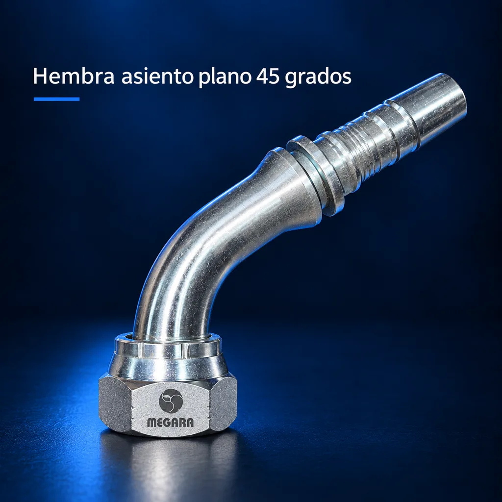 Hembra asiento plano 45 grados