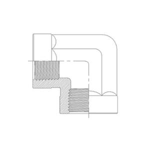 Adaptador Hidráulico Codo 90° Hembra NPT - Hembra NPT