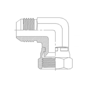 Adaptador Hidráulico codo 90° Macho JIC - Hembra JIC