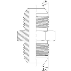 Adaptador Hidraulico Macho JIC - Macho JIC