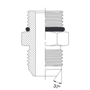 Adaptador Hidráulico Macho O'Ring Boss - Macho JIC