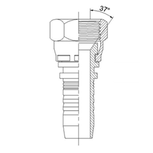 CE100.120 Conector Hembra JIC R1AT / 1SN / R2AT / 2SN