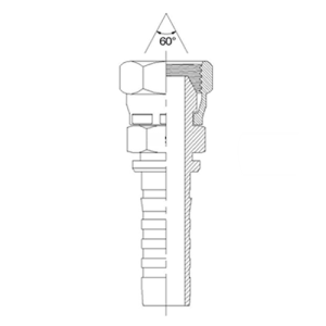 CEIC4 Conector Espiga Hembra Giratoria BSPP R12 / 4SP