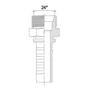 CEID8 Espiga Prensable Macho Métrico DIN 3861 Serie Light