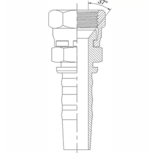 CEIP1 Conector Espiga Hembra Giratoria JIC SAE R13 / 4SH