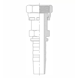 CEIP7 Conector Espiga Hembra Giratoria Asiento Plano- R13 / 4SH