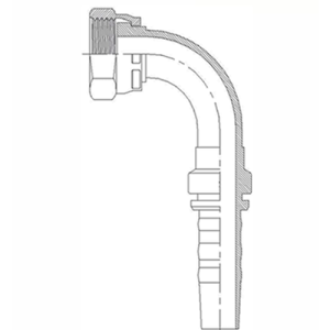 CEIP9 Conector Espiga Hembra Giratoria Asiento Plano - 90º R13 / 4SH